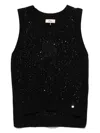 Herno Sequin-embellished Vest In Black