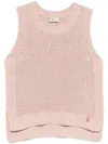 Herno Sequin-embellished Vest In Pink