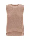 Herno Sequin-embellished Vest In Light Pink