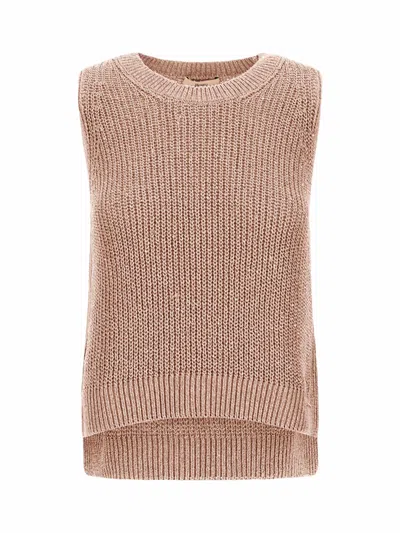 Herno Sequin-embellished Vest In Light Pink