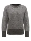 Herno Alpaca And Wool Crewneck Sweater In Gray