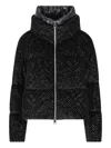 Herno Sequin High-neck Jacket In Black
