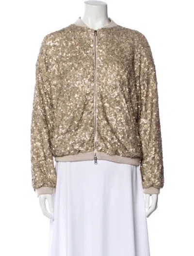 Pre-owned Herno Sequin Performance Jacket In Neutral