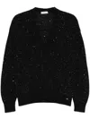 Herno Sequined Cardigan In Schwarz