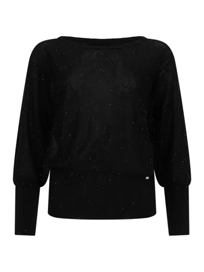 Herno Sequined Shirt In Black