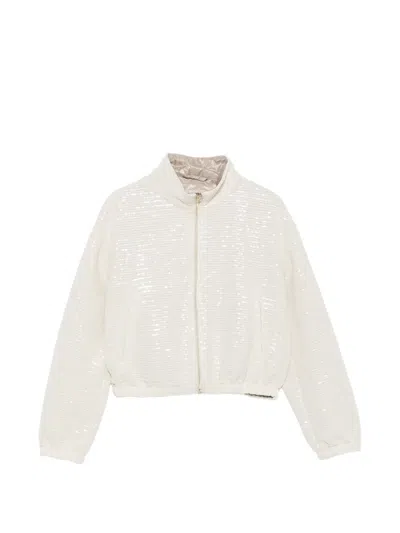 Herno Kids' Sequin-embellished Jacket In Gold