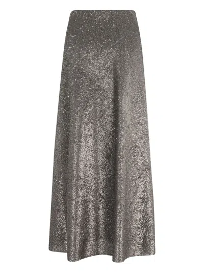 HERNO SEQUINNED A-LINE MIDI SKIRT