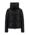Herno Sequinned Down Puffer Jacket In Black