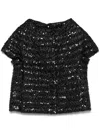 Herno Sequinned Puffer Jacket In Black