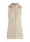 Herno Serena Quilted Hooded Shell Gilet In Cream
