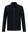 Herno Shacket In 3 Layers Denim Effect In Black