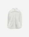 Herno Shacket In Crochet Lace And New Techno Taffeta In White