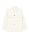 Herno Shacket Resort In Double Faced Pure Wool In White