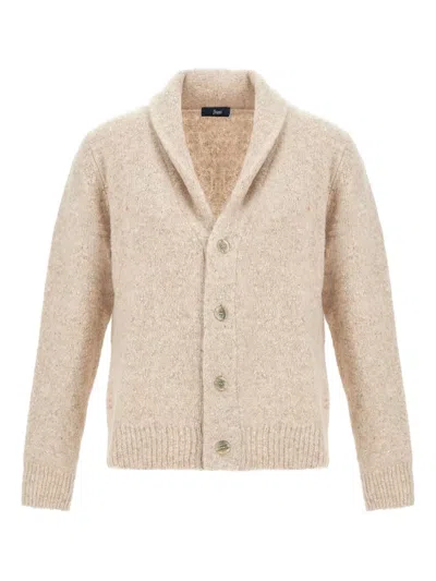 Herno Shawl-collar Cardigan In Brown