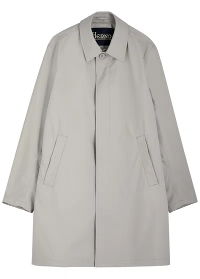 Herno Shell Coat In Light Grey