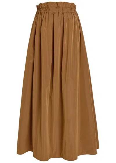 Herno Shell Midi Skirt In Brown
