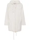 Herno Shell Zipped Raincoat In Grey