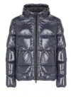 Herno Hooded Quilted Jacket Shiny Finish In Multi