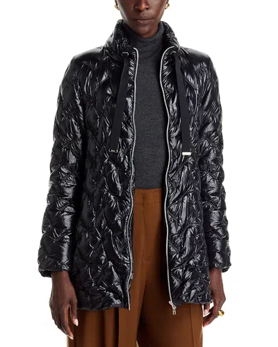 Herno Shiny Cloud Quilted Coat In Black