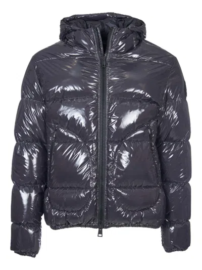 Herno Blue High-gloss Bomber Jacket