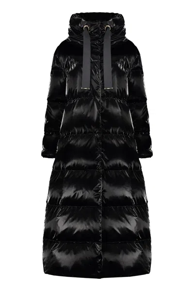 Herno Shiny Fabric Down Jacket In Black