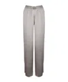 Herno Shiny High-waist Palazzo Pants In Gray