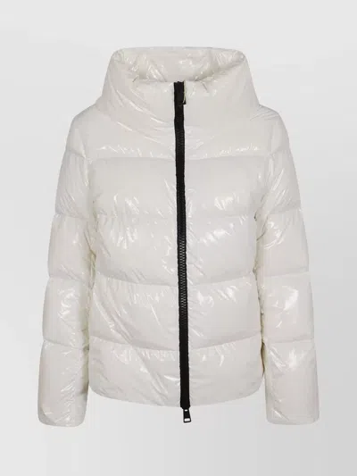 Herno Glove Detail Down Jacket In Beige