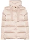 Herno Shiny Satin Cape Down Jacket Clothing In Pink