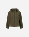 Herno Military Green Sport Jacket With Hood In Green