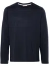 Herno Long-sleeve Wool T-shirt In Blue