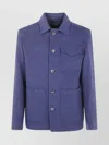 Herno Shirt Collar Field Jacket In Blue