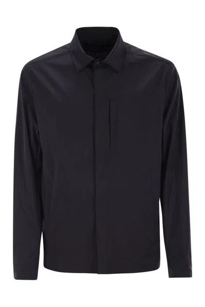 HERNO HERNO SHIRT-CUT JACKET IN TECH WOOL