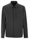 Herno Men Shirt-cut Jacket In Tech Wool In Anthracite