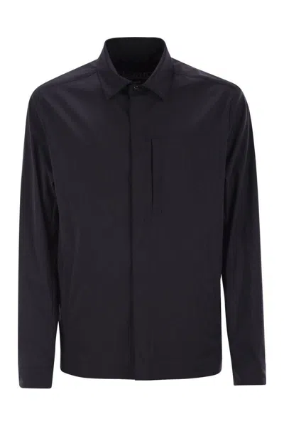 HERNO HERNO SHIRT-CUT JACKET IN TECH WOOL