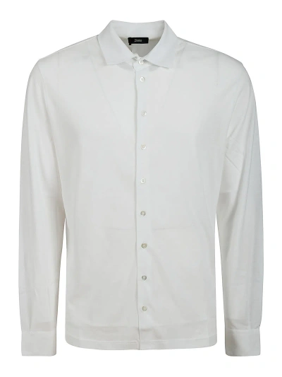 Herno Shirt In Crepe In White