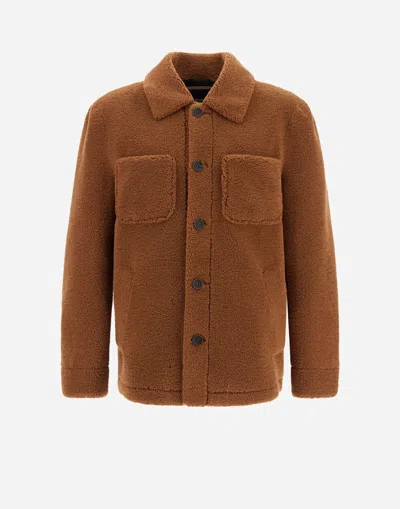 Herno Shirt In New Eco Fur In Camel