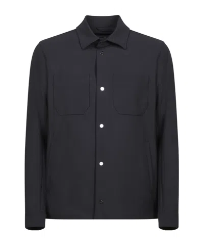 Herno Interlock Weave Shirt In Black