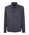 Herno Collared Neck Front Pocket Long Sleeves Jacket In Blue