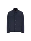 Herno Flap-pocket Buttoned Overshirt In Blue