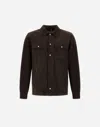 Herno Resort Shacket In Cotton Cashmere Knit In Brown