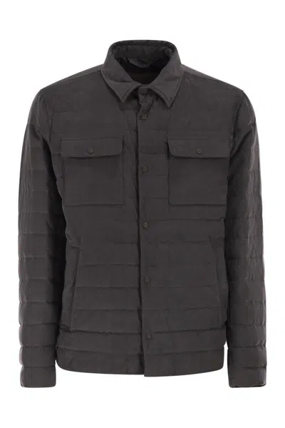 Herno Men Shirt-style Down Jacket In Multi