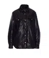 Herno Long Sleeved Press-stud Down Jacket In Black