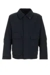 Herno Navy Blue Nylon Jacket In Blunavy