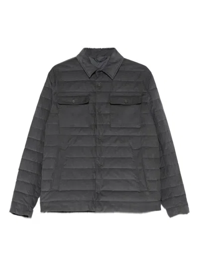 Herno Shirt-style Down Jacket In Gray