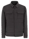 Herno Men Shirt-style Down Jacket In Gray