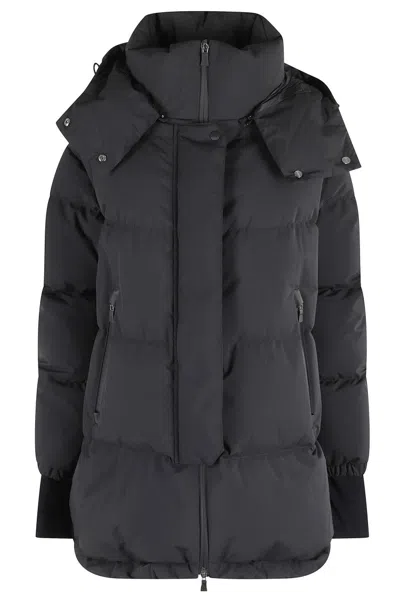 Herno Short 2 Layers Down Jacket In Blue