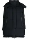 Herno Short A-line Padded Hooded Coat In Blue