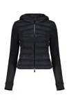 Herno Short Black Down Jacket With Hood In Blue