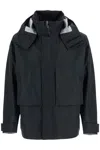 Herno Short Black Waterproof Jacket For Men In Polyester With Hood In Black