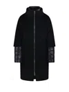 Herno Short Coat With High Collar In Black